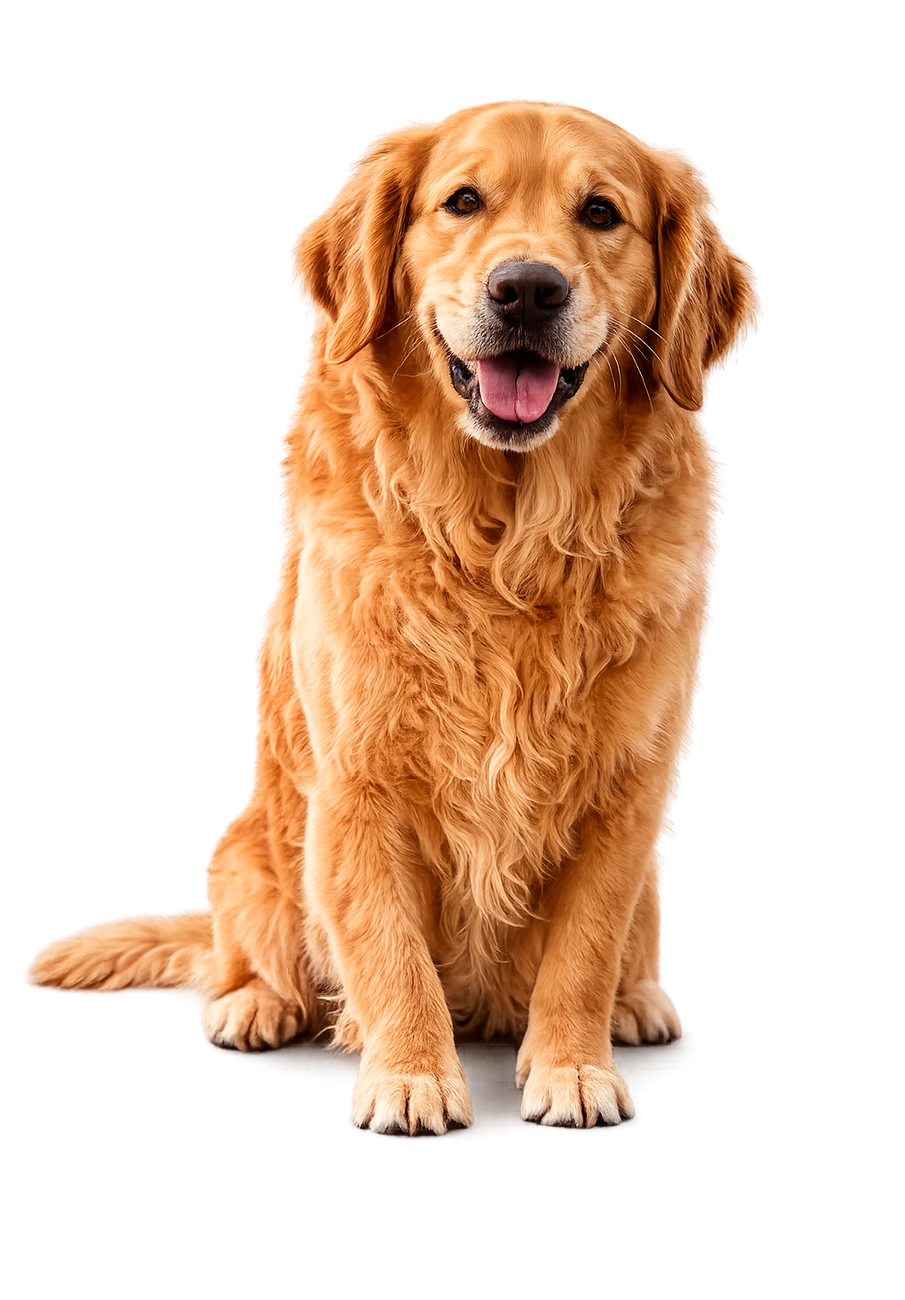 Golden retriever sitting